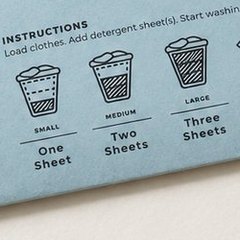 The one sheet, two sheets instructions on the pack
