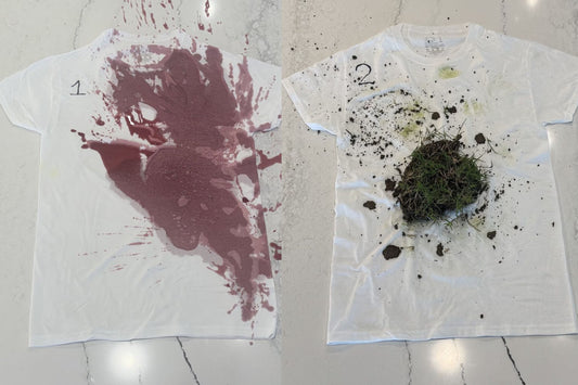 I stained four shirts on purpose. The sheets got them all out.