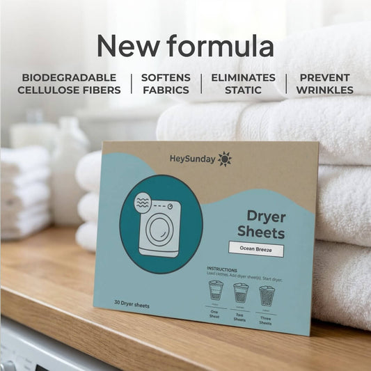 HeySunday Dryer Sheets — New formula (Shop All card)