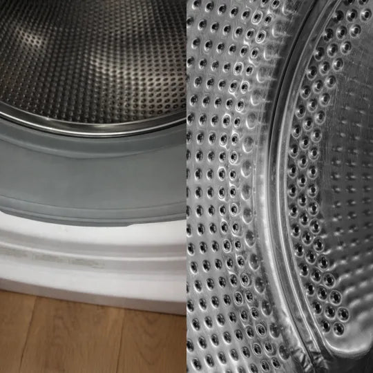Inside a washing machine drum